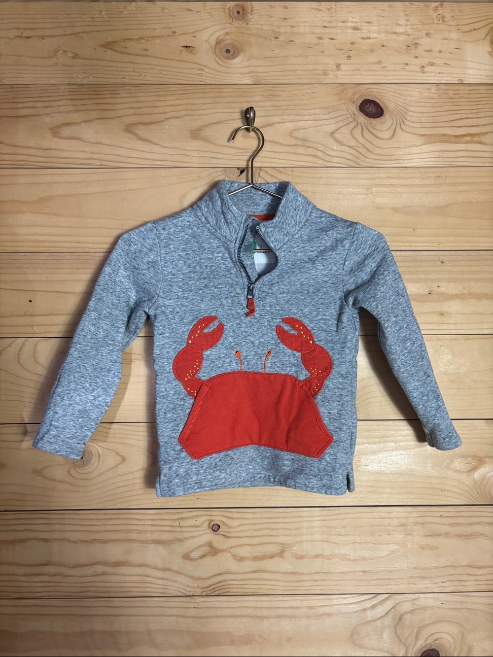 Mini Boden crab sweatshirt 5-6